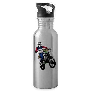 Enduro - Water bottle with straw - silver - Right