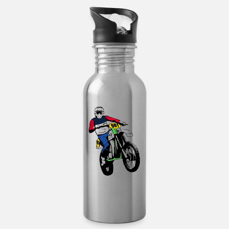 Enduro - Gourde avec paille intégrée - argent clair