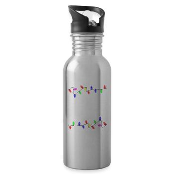 Seine Margo Her Todd Hässliches Weihnachtspaar Passend - Trinkflasche mit integriertem Trinkhalm - Lightsilver - Rechts