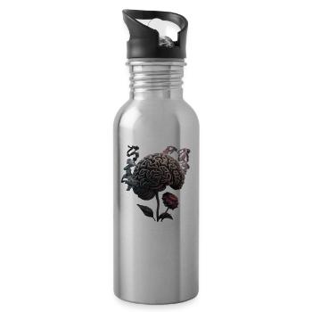 Mushroom - Trinkflasche mit integriertem Trinkhalm - Lightsilver - Rechts