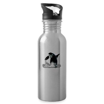 Orca - Trinkflasche mit integriertem Trinkhalm - Lightsilver - Rechts