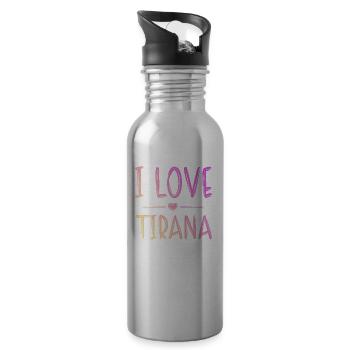 J’adore Tirana - Gourde avec paille intégrée - argent clair - Droite