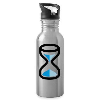 Sanduhr - Trinkflasche mit integriertem Trinkhalm - Lightsilver - Rechts