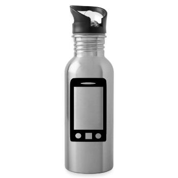 Portable - Gourde avec paille intégrée - argent clair - Droite