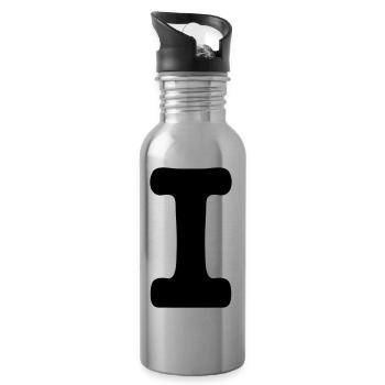 i - Gourde avec paille intégrée - argent clair - Droite