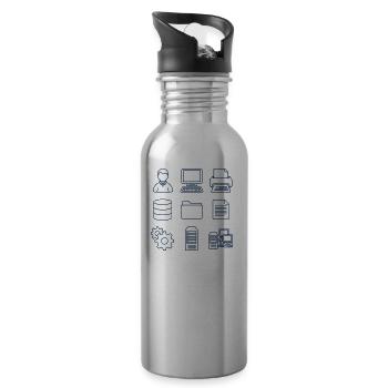 Computer Icons - Trinkflasche mit integriertem Trinkhalm - Lightsilver - Rechts