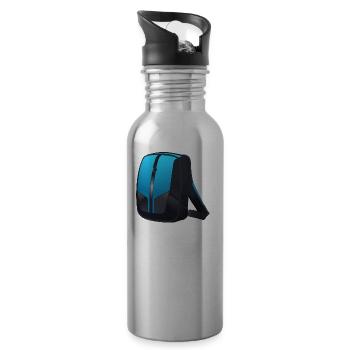 backpack - Water bottle with straw - silver - Right