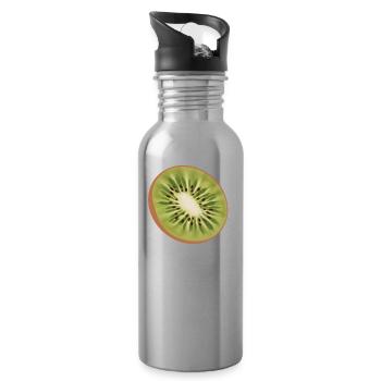 Kiwi - Trinkflasche mit integriertem Trinkhalm - Lightsilver - Rechts