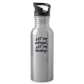 not my circus - Water bottle with straw - silver - Right