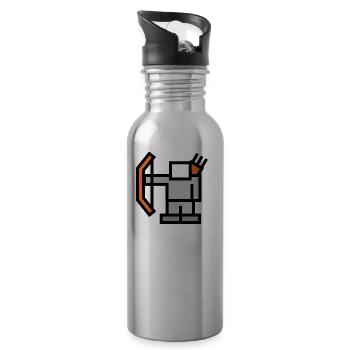 archery arrow bow crossbow target sports9 - Water bottle with straw - silver - Right