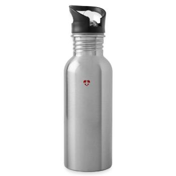 queens from geschenk i love SWITZERLAND - Trinkflasche mit integriertem Trinkhalm - Lightsilver - Rechts