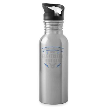 ELEKTRIKER HANDWERK - Trinkflasche mit integriertem Trinkhalm - Lightsilver - Rechts