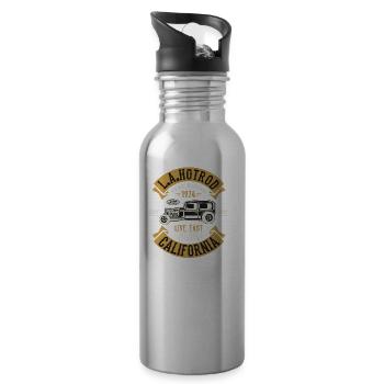 LA Hotrod - Trinkflasche mit integriertem Trinkhalm - Lightsilver - Rechts