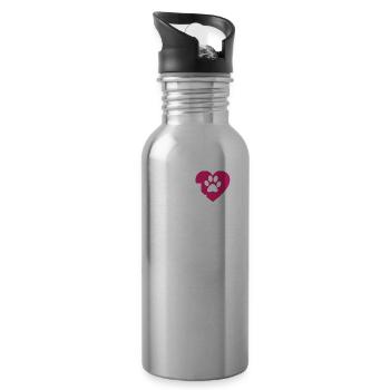 Diese Frau liebt Hund dog Magyar Vizsla - Trinkflasche mit integriertem Trinkhalm - Lightsilver - Rechts