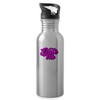 Date Me | present - Water bottle with straw - silver - Right