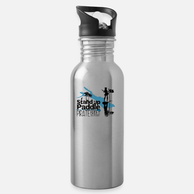 SUP Pirate Brides Bodensee - Gourde avec paille intégrée - argent clair