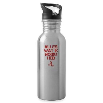 presentje wat ik nodig bmx bmxer - Trinkflasche mit integriertem Trinkhalm - Lightsilver - Rechts