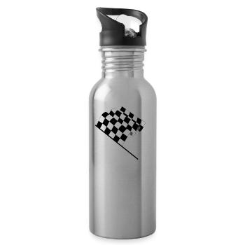 dragster racer automotive car automobil rennwagen7 - Trinkflasche mit integriertem Trinkhalm - Lightsilver - Rechts