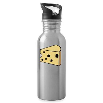 cheese - Water bottle with straw - silver - Right