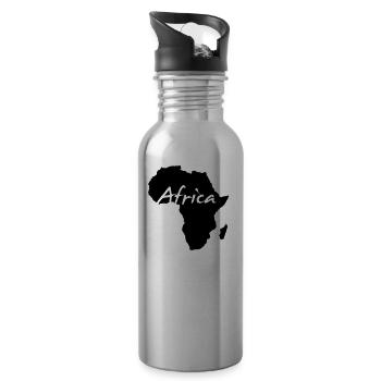 Afrique continent Safari Roots of Reggae Music wild - Gourde avec paille intégrée - argent clair - Droite
