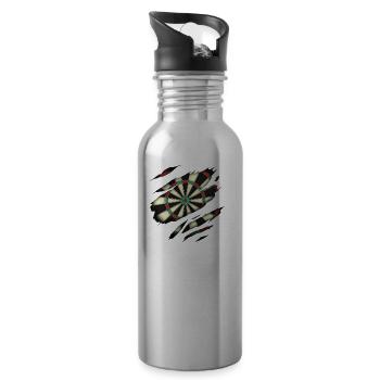 Dart 3 in mir - Trinkflasche mit integriertem Trinkhalm - Lightsilver - Rechts