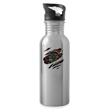 Lautsprecher 2 in mir - Trinkflasche mit integriertem Trinkhalm - Lightsilver - Rechts