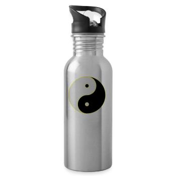 Yin Yang - Water bottle with straw - silver - Right