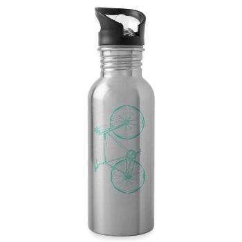 bicycle - Water bottle with straw - silver - Right