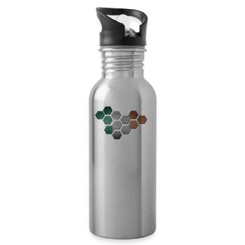 Irlande - Gourde avec paille intégrée - argent clair - Droite