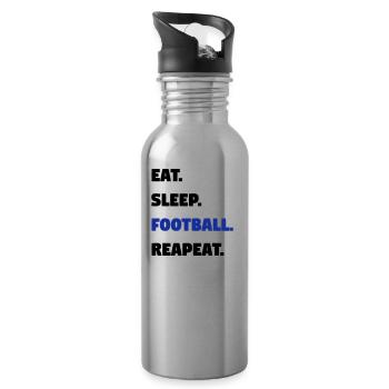 Fußball geschenkidee geschenk - Trinkflasche mit integriertem Trinkhalm - Lightsilver - Rechts