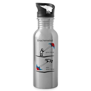 Drachenwind - Trinkflasche mit integriertem Trinkhalm - Lightsilver - Rechts