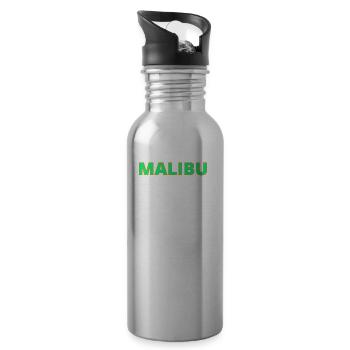Idée cadeau Malibu - Gourde avec paille intégrée - argent clair - Droite