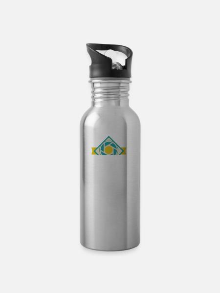 Photographie Photograph Kamera Geschenk - Trinkflasche mit integriertem Trinkhalm - Lightsilver