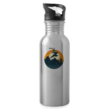 martial Arts - Water bottle with straw - silver - Right