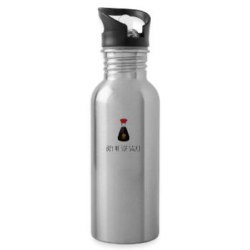 BUY ME SOY SAUCE (soy sauce) - Water bottle with straw - silver - Right