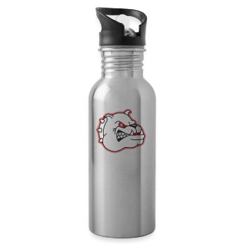 Comic Style Shirt Dog - Trinkflasche mit integriertem Trinkhalm - Lightsilver - Rechts