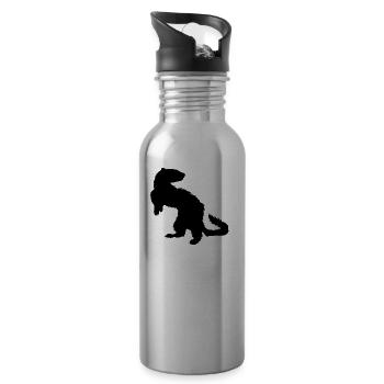 Frettchen Wiesel Marder Haustier Geschenk - Trinkflasche mit integriertem Trinkhalm - Lightsilver - Rechts