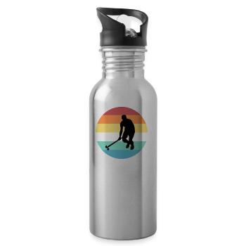 Hockey - Trinkflasche mit integriertem Trinkhalm - Lightsilver - Rechts