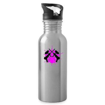 Paintball - Trinkflasche mit integriertem Trinkhalm - Lightsilver - Rechts