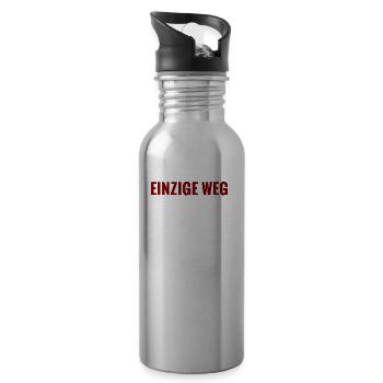 Jesus ist der einzige Weg Bibelvers Christlich - Trinkflasche mit integriertem Trinkhalm - Lightsilver - Rechts