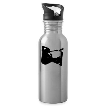 Stunt Scooter Scoot Rider in Action Teamrider - Trinkflasche mit integriertem Trinkhalm - Lightsilver - Rechts
