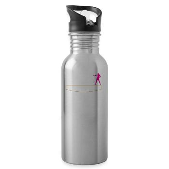Chemise de danse • Danse de ballet • Cadeau - Gourde avec paille intégrée - argent clair - Droite