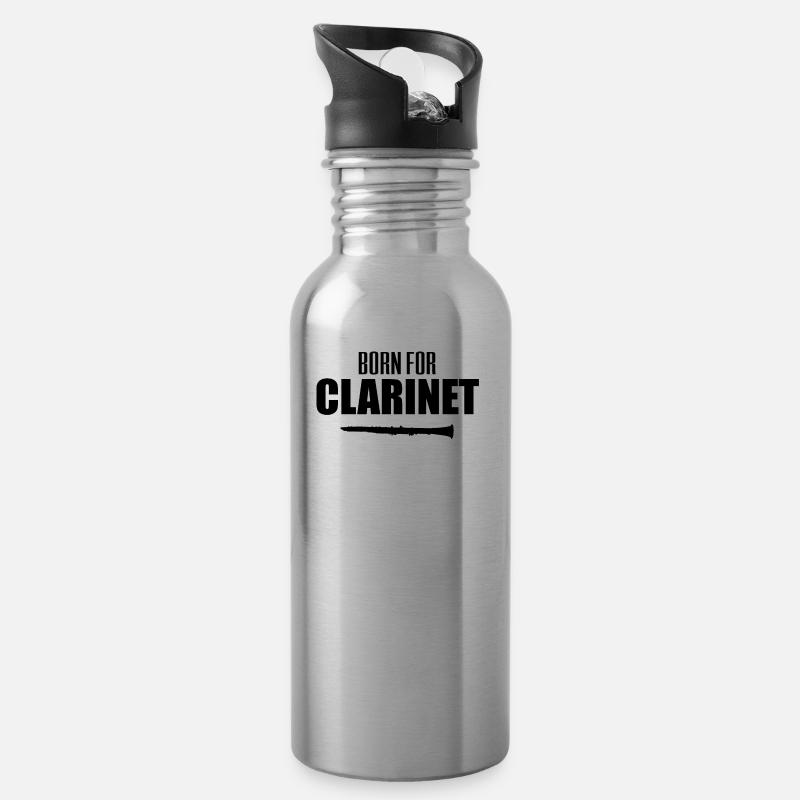 Clarinet - Clarinette - Gourde avec paille intégrée - argent clair