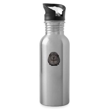 Meerschweinchen - Trinkflasche mit integriertem Trinkhalm - Lightsilver - Rechts