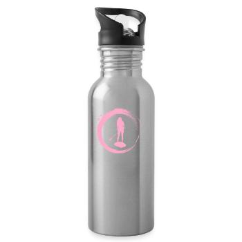 Stand Up Paddle - Water bottle with straw - silver - Right
