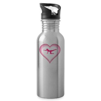 Pilates - Water bottle with straw - silver - Right