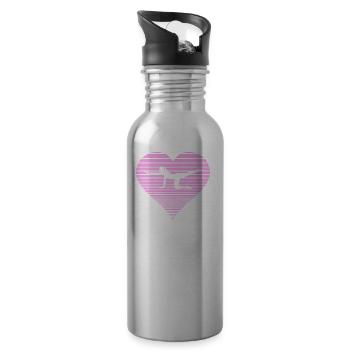 Pilates - Water bottle with straw - silver - Right