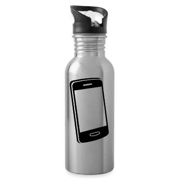 Handy Motiv - Trinkflasche mit integriertem Trinkhalm - Lightsilver - Rechts
