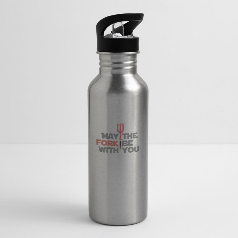 Developer May the Fork Be With You Gift Idea Water bottle with straw