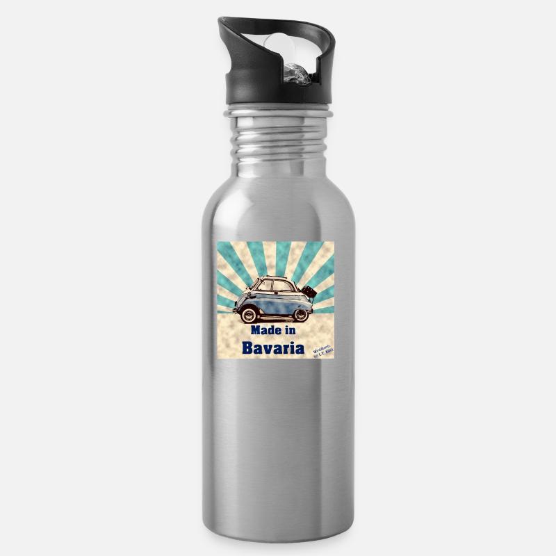 Wintätsch - made in Bavaria - Trinkflasche mit integriertem Trinkhalm - Lightsilver